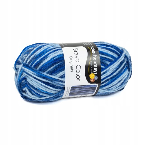 włóczka akryl Bravo Color niebieski 00087