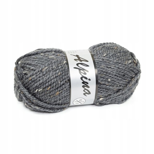 włóczka 50% wełna akryl Alpina szara tweed 425