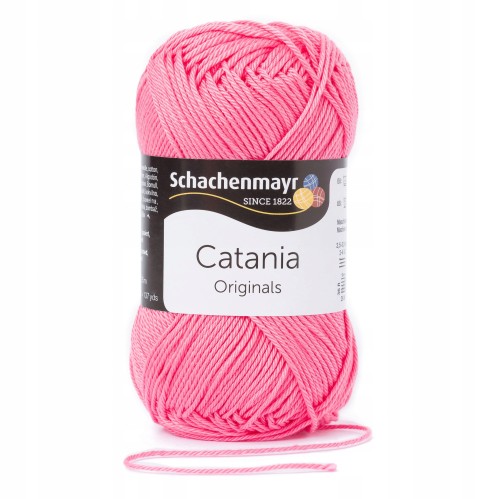 włóczka 100% bawełna Catania różowa 225