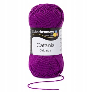50g włóczka 100% bawełna Catania ciemny fiolet 282