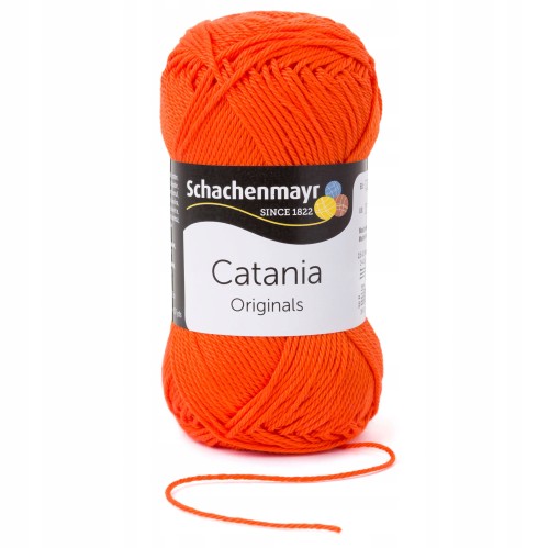 włóczka 100% bawełna Catania pomarańczowa 189