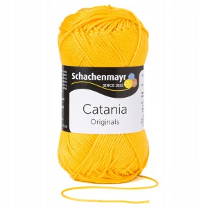 50g włóczka 100% bawełna Catania żółta 208