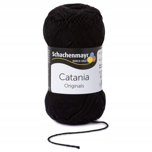 włóczka 100% bawełna Catania czarna 110