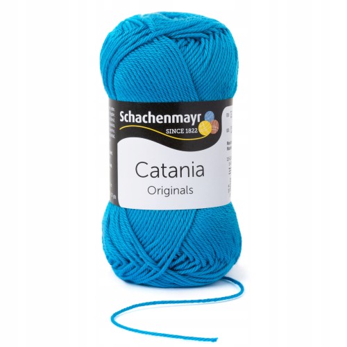 włóczka 100% bawełna Catania niebieska 146