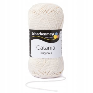 50g włóczka 100% bawełna Catania kremowa 130