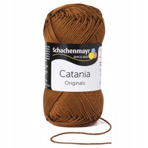 50g włóczka 100% bawełna Catania brązowa 157