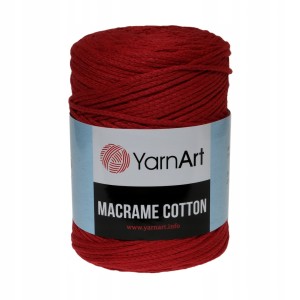 250g sznurek makrama YarnArt Macrame Cotton czerwony 773
