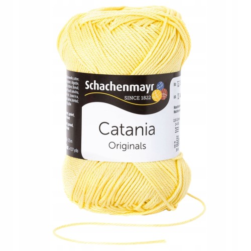 włóczka 100% bawełna Catania jasnożółta 403