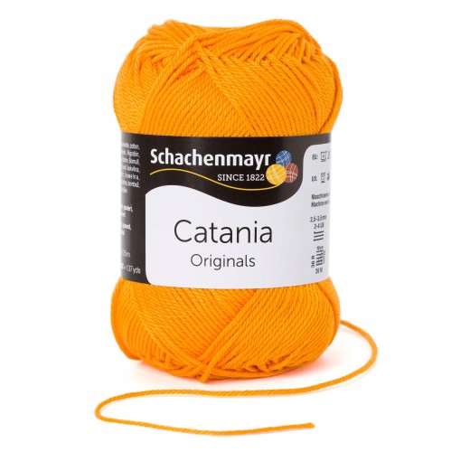 włóczka 100% bawełna Catania pomarańczowa 411