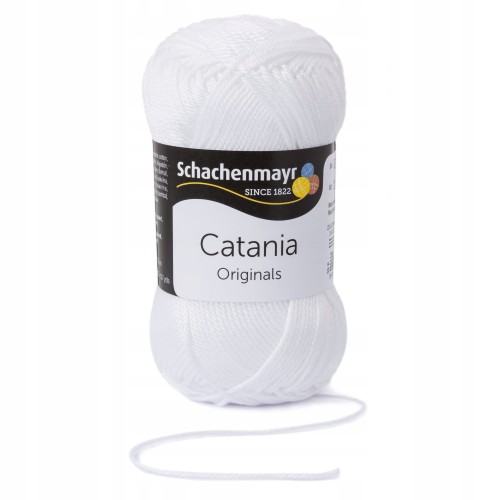 włóczka 100% bawełna Catania biała 106