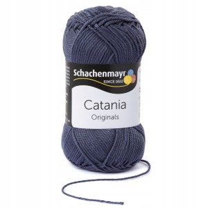 50g włóczka 100% bawełna Catania ciemnoszara 393