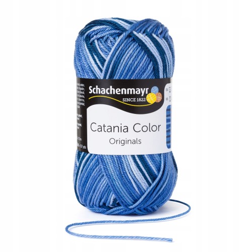 włóczka 100% bawełna Catania Color blue 201