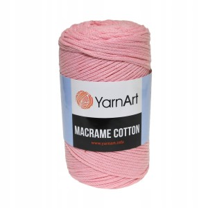 250g sznurek makrama YarnArt Macrame Cotton różowy 762