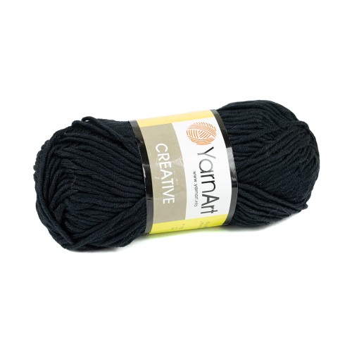 włóczka 100% bawełna YarnArt Creative czarny 221