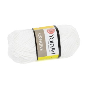 50g włóczka 100% bawełna YarnArt Creative biały 220