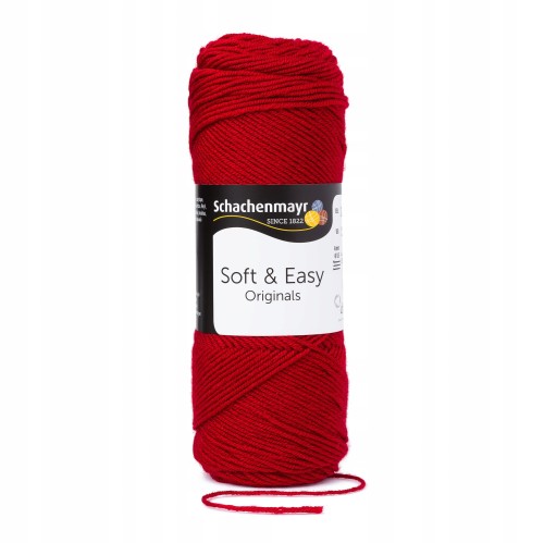 akryl antypilling Soft&amp;Easy 30 czerwony