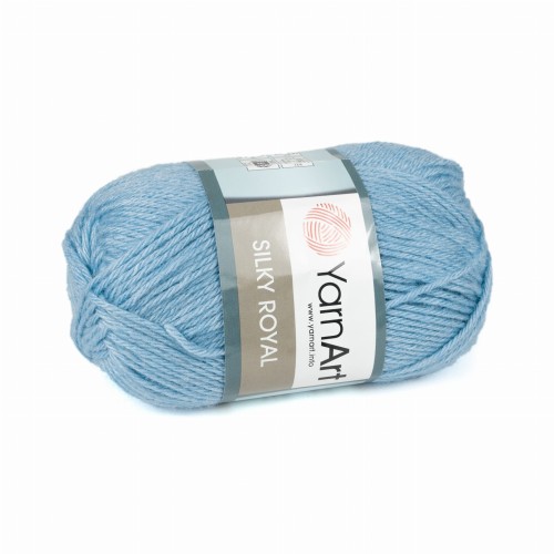 wiskoza wełna merino Silky Royal niebieski 443