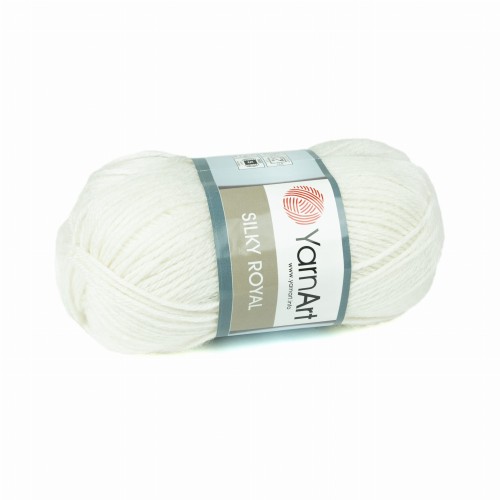 wiskoza wełna merino Silky Royal biel 447