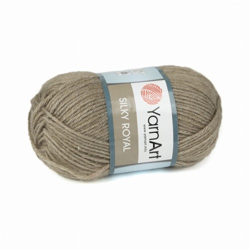 wiskoza wełna merino Silky Royal brąz 442