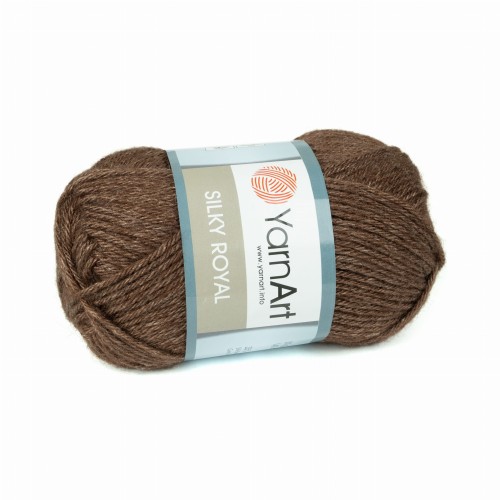 wiskoza wełna merino Silky Royal ciemny brąz 436