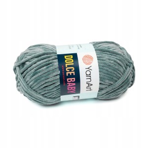 50g włóczka poliester Dolce Baby YarnArt szary 760