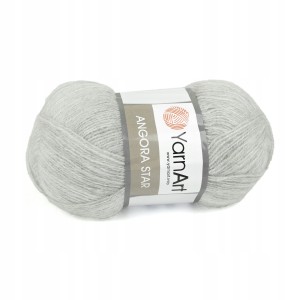 100g wełna akryl YarnArt Angora Star popiel 282