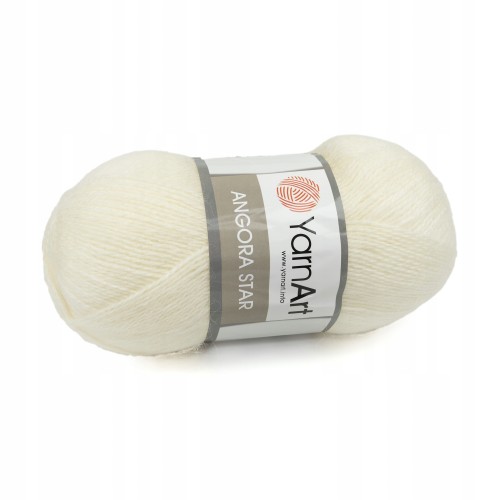 włóczka YarnArt Angora Star kremowa 502