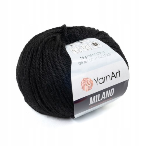 wełna alpaka akryl YarnArt Milano czarny 850