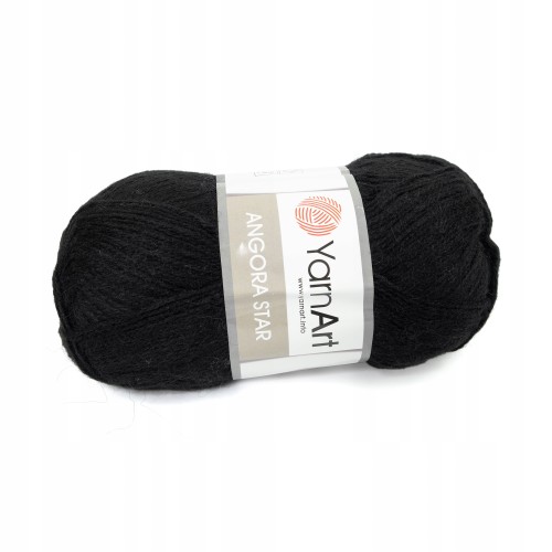 włóczka YarnArt Angora Star czarna 585