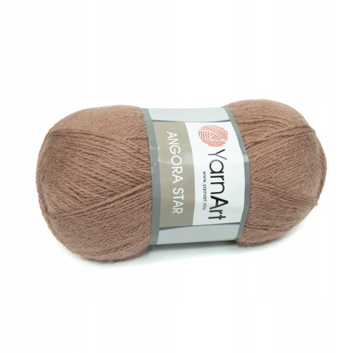 włóczka YarnArt Angora Star brązowa 514