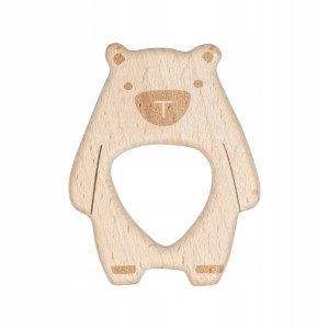 1szt gryzak drewniany nadruk niedźwiedź, miś