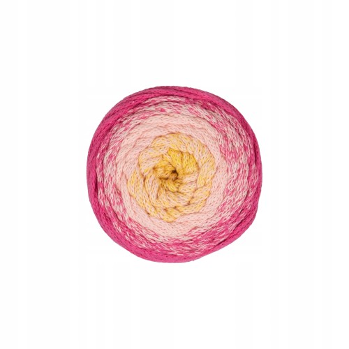 sznurek makrama Macrame Cake ciemnożółty róż 06