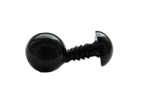 bezpieczne oczy, oczka 12mm czarne