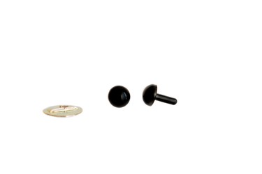 bezpieczne oczy, oczka 6mm czarne