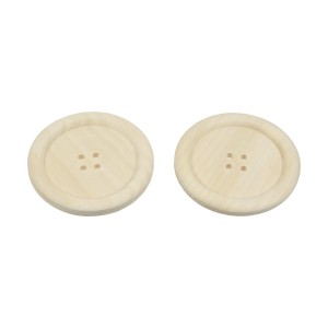 1szt duży, drewniany guzik 50mm, 5cm, 4 dziurki