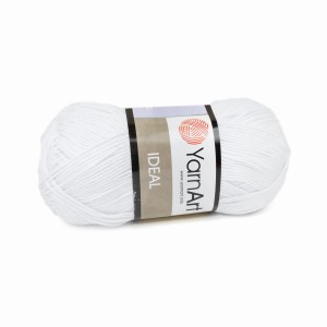 50g włóczka 100% bawełna Ideal 220 biały