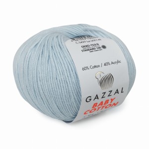 50g Gazzal Baby Cotton 3429 błękitna