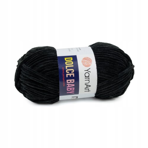 włóczka pluszowa Dolce Baby czarna 742