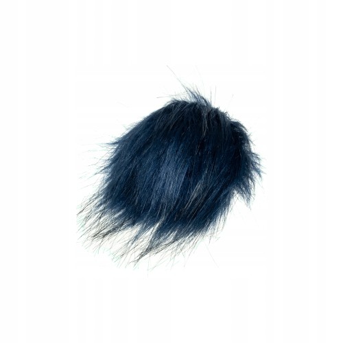 pompon do czapki 8cm futerko granatowy