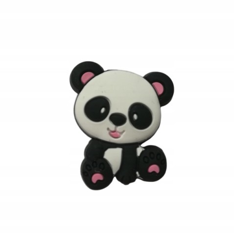 koralik silikonowy panda 28x23mm różowy