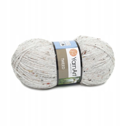 włóczka wełna akryl YarnArt Tweed biel 220