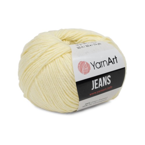 włóczka YarnArt Jeans kremowożółta 86