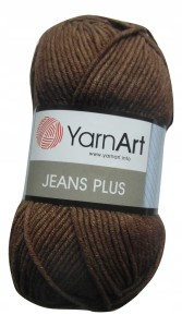 100g włóczka bawełna akryl Jeans Plus 70 brąz