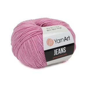 50g włóczka, 55% bawełna 45% akryl, YarnArt Jeans różowy 20