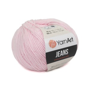 50g włóczka, 55% bawełna 45% akryl, YarnArt Jeans jasnoróżowy 74