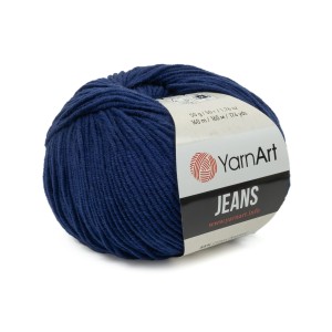 50g włóczka, 55% bawełna 45% akryl, YarnArt Jeans granat 54