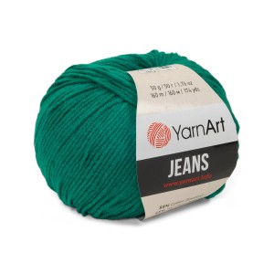 50g włóczka, 55% bawełna 45% akryl, YarnArt Jeans morski 63