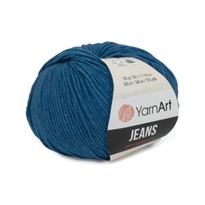 50g włóczka, 55% bawełna 45% akryl, YarnArt Jeans ciemny niebieski 17