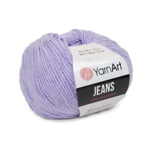 50g włóczka, 55% bawełna 45% akryl, YarnArt Jeans jasny fiolet 89
