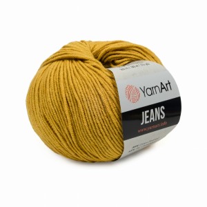 50g włóczka, 55% bawełna 45% akryl, YarnArt Jeans musztardowy 84